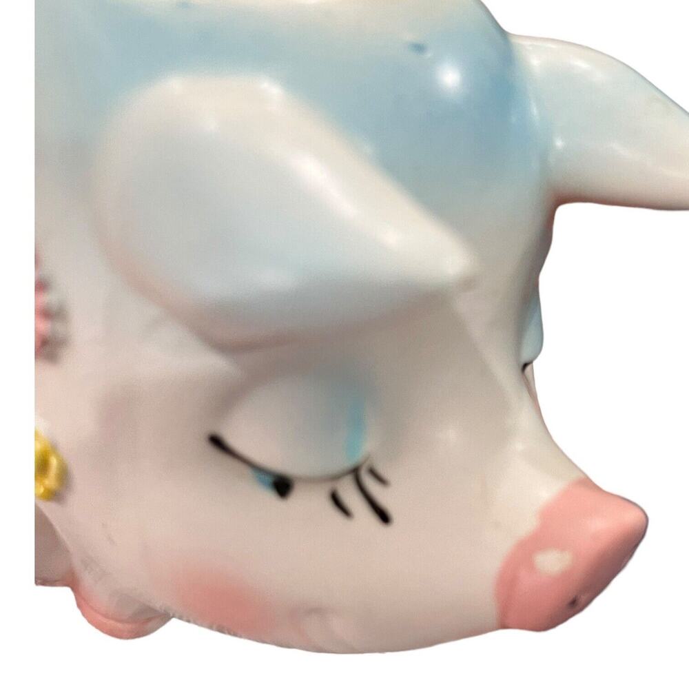 Vintage Kitschy Japan Anthropomorphic MCM Mama Pig & Piglets Napco Planter - Picture 9 of 9